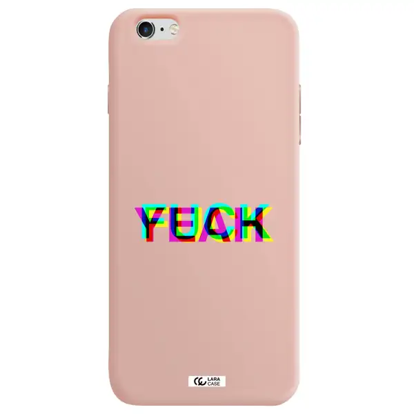 F#*K Yeah Apple iPhone 6 s plus Silicone pastel pink Case