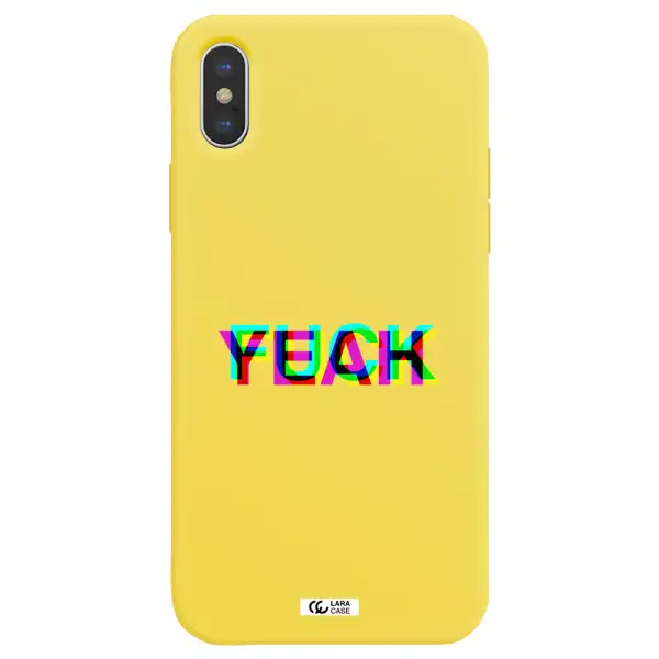 F#*K Yeah Apple iPhone X Silicone canary yellow Case