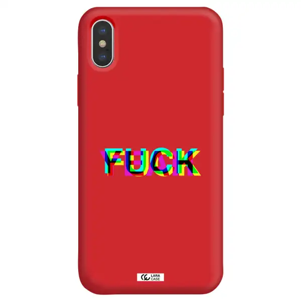 F#*K Yeah Apple iPhone XS Silicone Imperial Red Case
