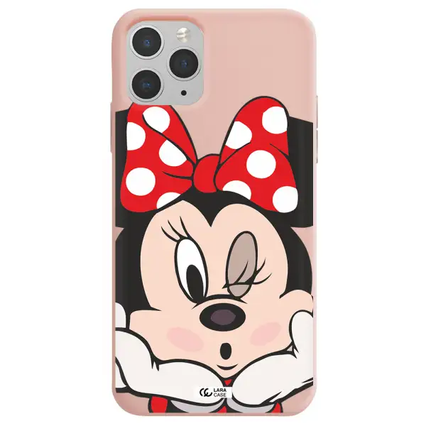 Minnie Mouse Apple iPhone 11 pro max Silicone pastel pink Case