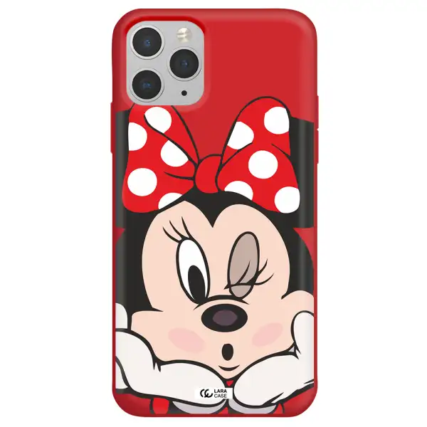 Minnie Mouse Apple iPhone 11 pro Silicone Imperial Red Case