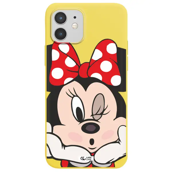 Minnie Mouse Apple iPhone 12 mini Silicone canary yellow Case