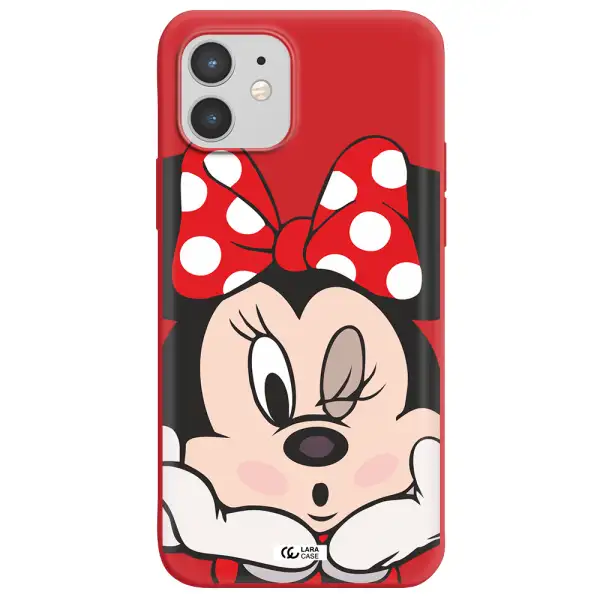 Minnie Mouse Apple iPhone 12 mini Silicone Imperial Red Case