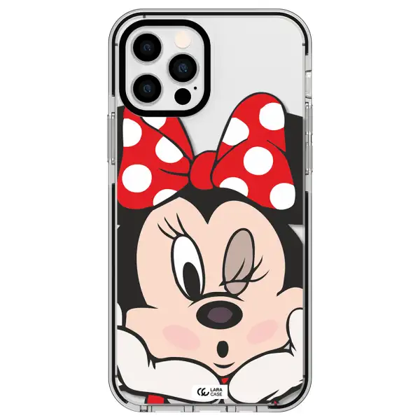 Minnie Mouse Apple iPhone 12 pro impact black border Case