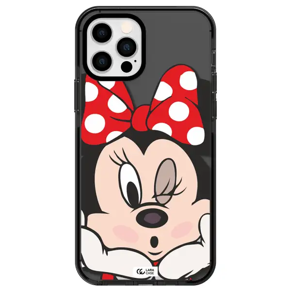 Minnie Mouse Apple iPhone 12 pro impact Smoke Black Case