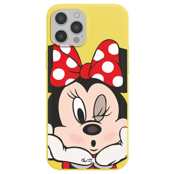 Minnie Mouse Apple iPhone 12 pro max Silicone canary yellow Case