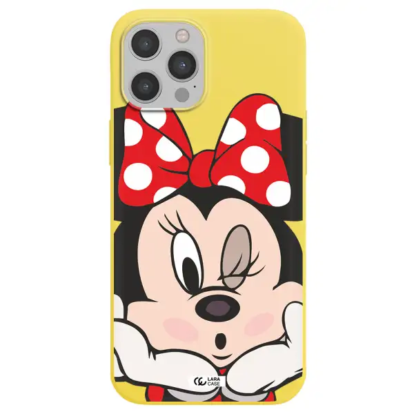 Minnie Mouse Apple iPhone 12 pro Silicone canary yellow Case