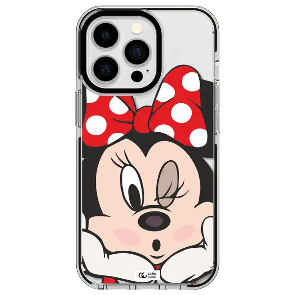 Minnie Mouse Apple iPhone 13 Pro impact black border Case