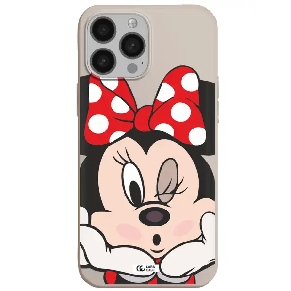 Minnie Mouse Apple iPhone 13 Pro Max Silicone Stone Case