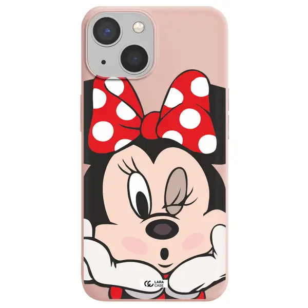 Minnie Mouse Apple iPhone 13 Silicone pastel pink Case