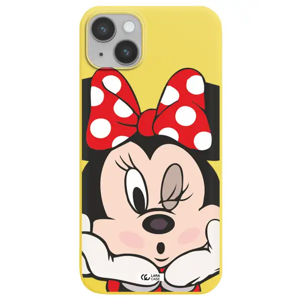 Minnie Mouse Apple iPhone 14 plus Silicone canary yellow Case