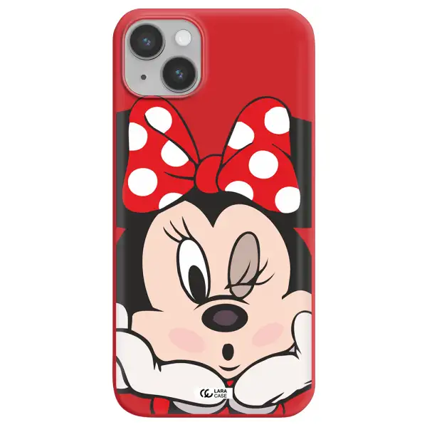 Minnie Mouse Apple iPhone 14 plus Silicone Imperial Red Case