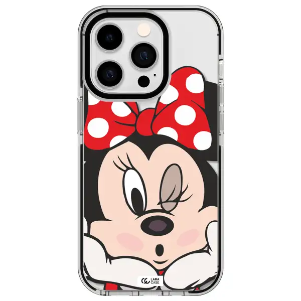 Minnie Mouse Apple iPhone 14 pro impact black border Case