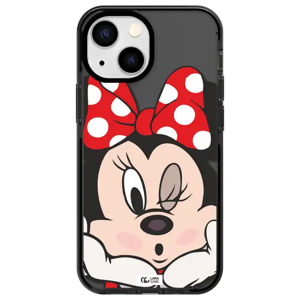 Minnie Mouse Apple iPhone 15 impact Smoke Black Case