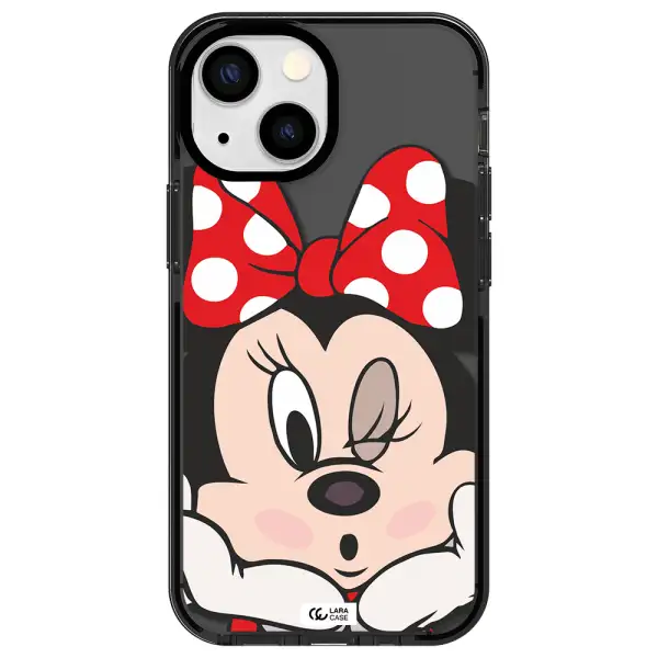 Minnie Mouse Apple iPhone 15 Plus impact Smoke Black Case