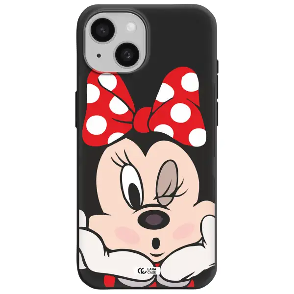 Minnie Mouse Apple iPhone 15 Silicone black Case