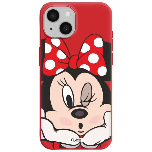 Minnie Mouse Apple Iphone 15 Silicone Imperial Red Case