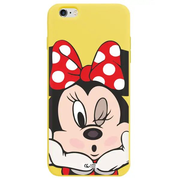 Minnie Mouse Apple iPhone 6 s plus Silicone canary yellow Case