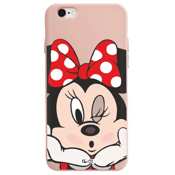 Minnie Mouse Apple iPhone 6 Silicone pastel pink Case