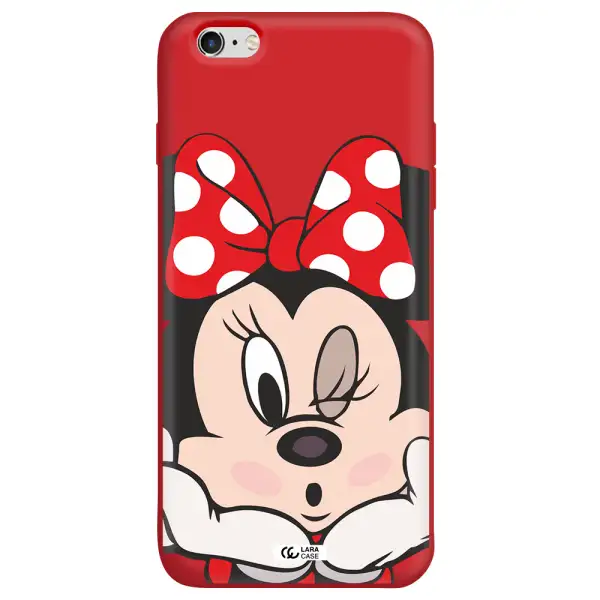 Minnie Mouse Apple iPhone 6S Silicone Imperial Red Case