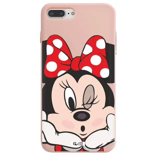 Minnie Mouse Apple iPhone 7 plus Silicone pastel pink Case