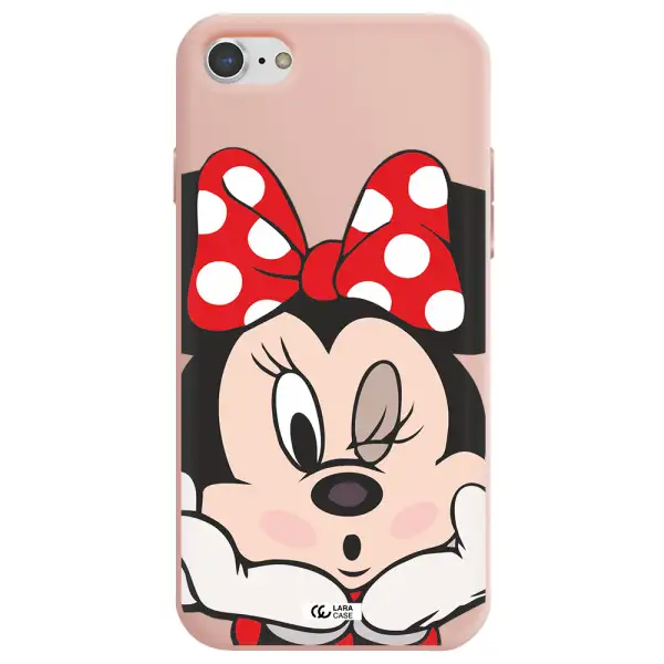 Minnie Mouse Apple iPhone 7 Silicone pastel pink Case