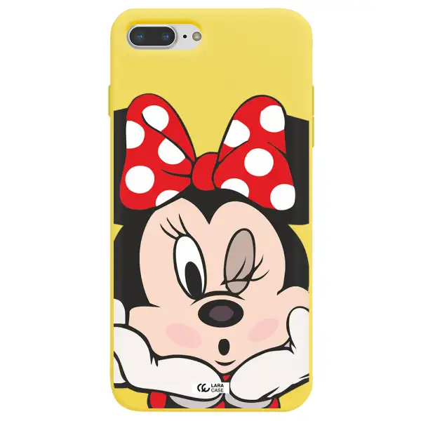 Minnie Mouse Apple iPhone 8 plus Silicone canary yellow Case