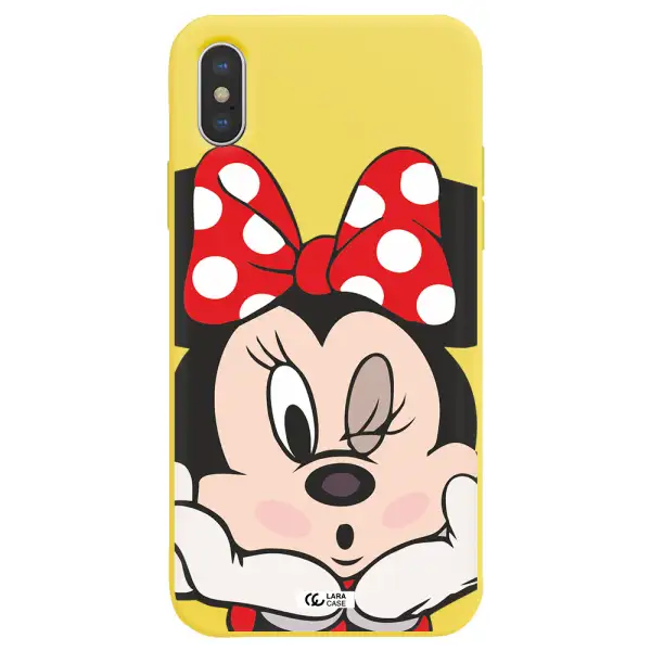 Minnie Mouse Apple iPhone XS max Silicone canary yellow Case