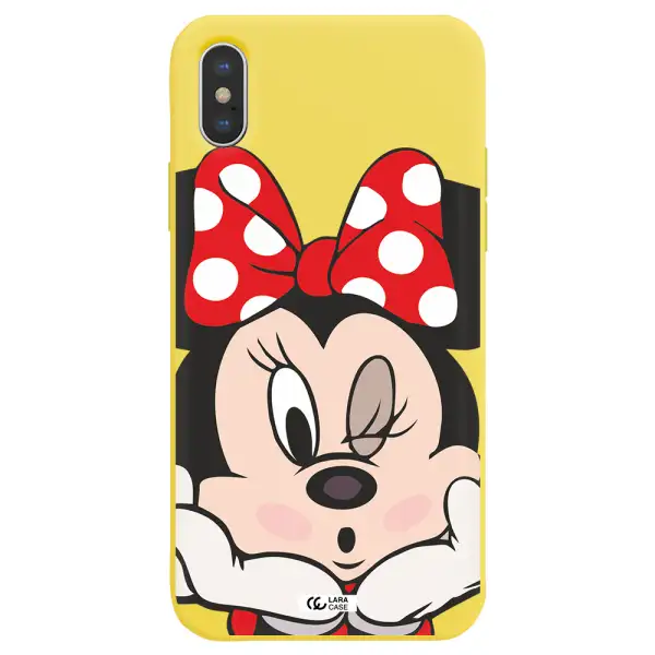 Minnie Mouse Apple iPhone XS Silicone canary yellow Case