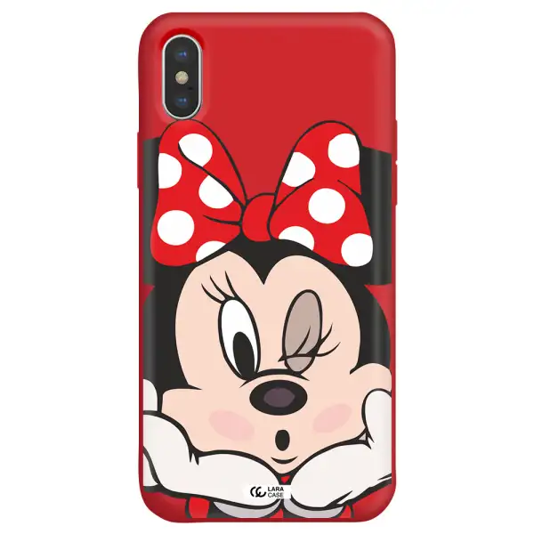 Minnie Mouse Apple iPhone XS Silicone Imperial Red Case