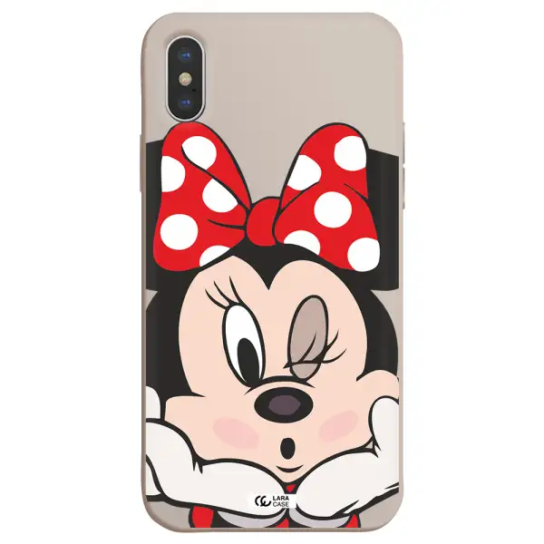 Minnie Mouse Apple iPhone XS Silicone Stone Case