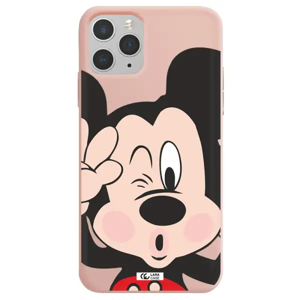 Mickey Mouse Apple iPhone 11 pro max Silicone pastel pink Case