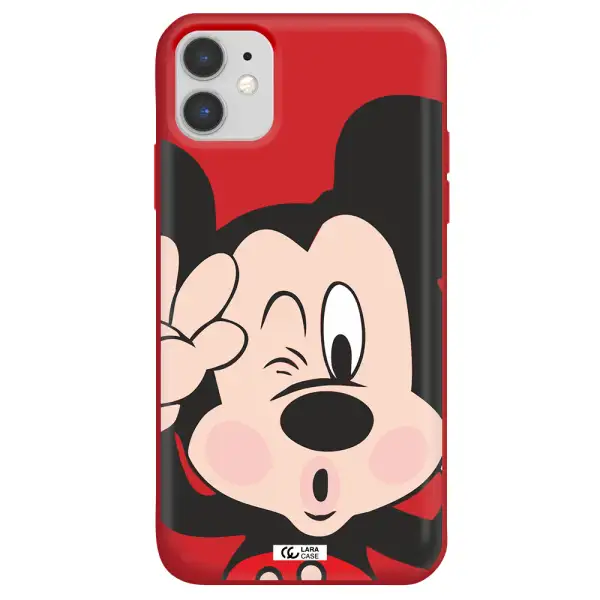 Mickey Mouse Apple iPhone 11 Silicone Imperial Red Case