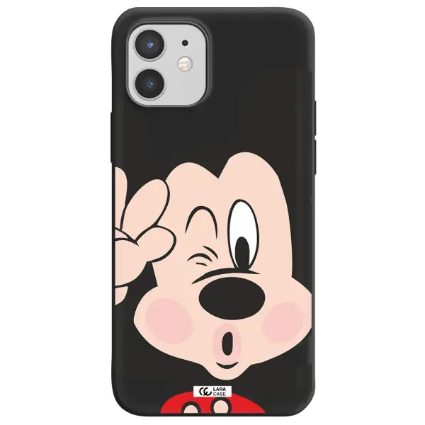 Mickey Mouse Apple iPhone 12 mini Silicone black Case