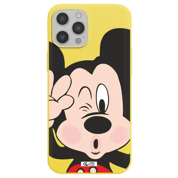 Mickey Mouse Apple iPhone 12 pro max Silicone canary yellow Case