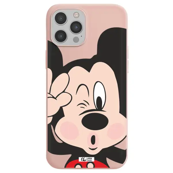 Mickey Mouse Apple iPhone 12 pro max Silicone pastel pink Case