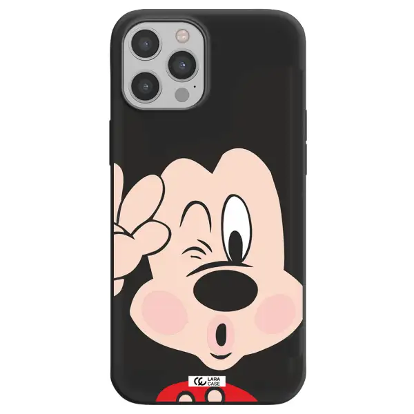 Mickey Mouse Apple iPhone 12 pro Silicone black Case