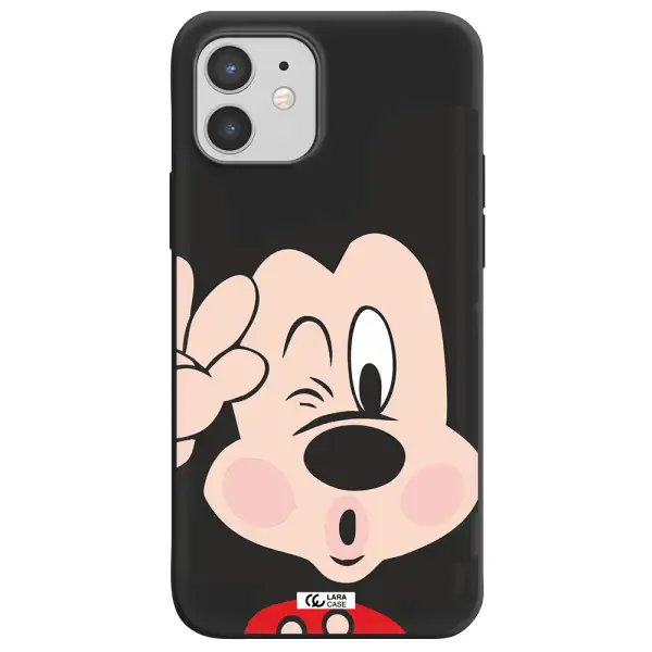 Mickey Mouse Apple iPhone 12 Silicone black Case