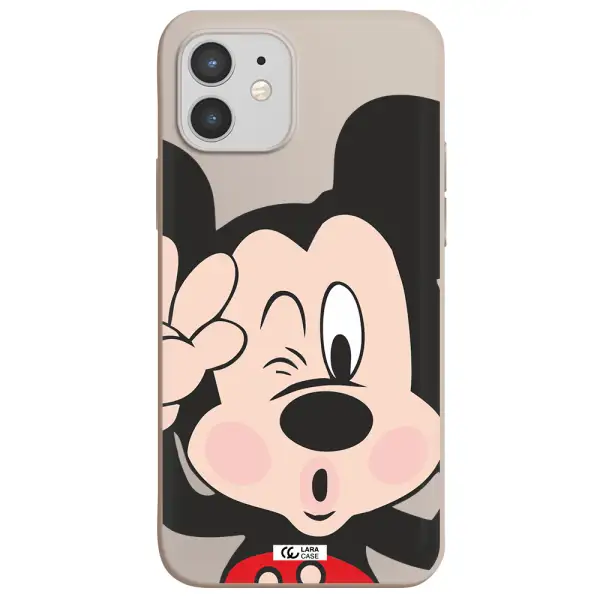 Mickey Mouse Apple iPhone 12 Silicone Stone Case