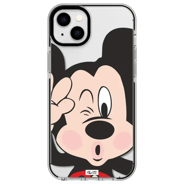 Mickey Mouse Apple iPhone 14 plus impact black border Case