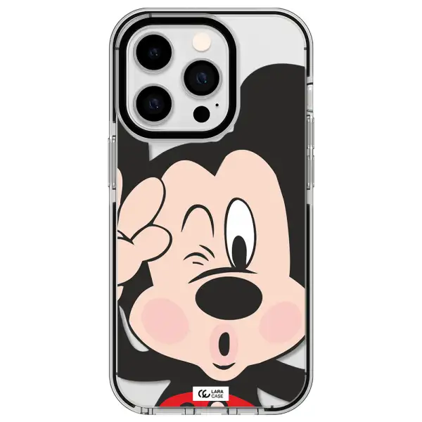 Mickey Mouse Apple iPhone 14 pro impact black border Case