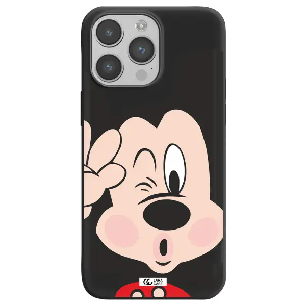 Mickey Mouse Apple iPhone 14 pro max Silicone black Case