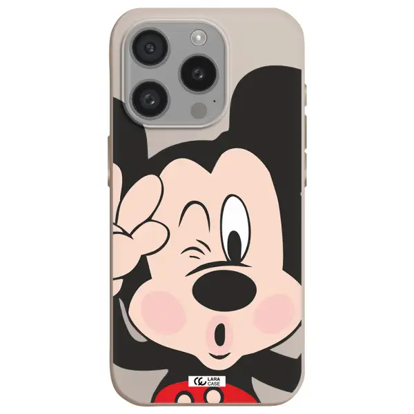 Mickey Mouse Apple Iphone 15 Pro Silicone Stone Case