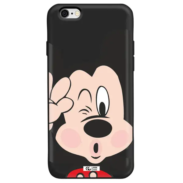 Mickey Mouse Apple iPhone 6 Silicone black Case