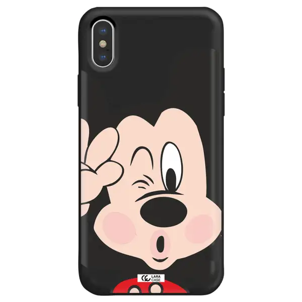 Mickey Mouse Apple iPhone X Silicone black Case