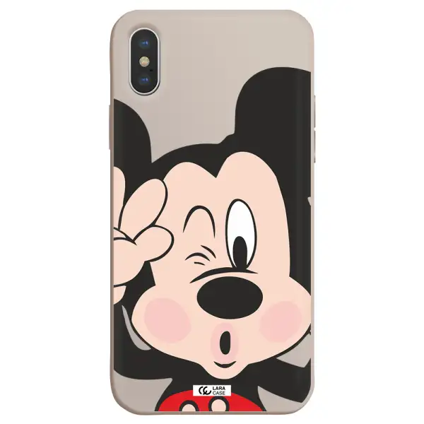 Mickey Mouse Apple iPhone X Silicone Stone Case