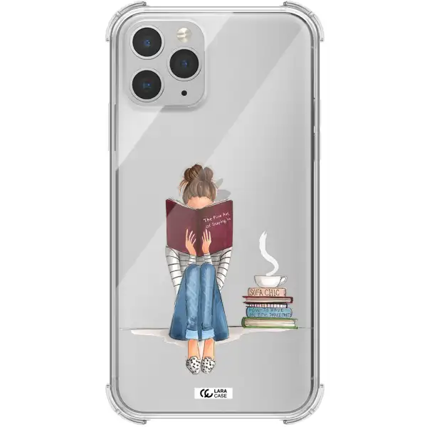 Reading Hobby Girl Apple iPhone 11 pro Clear PC Case