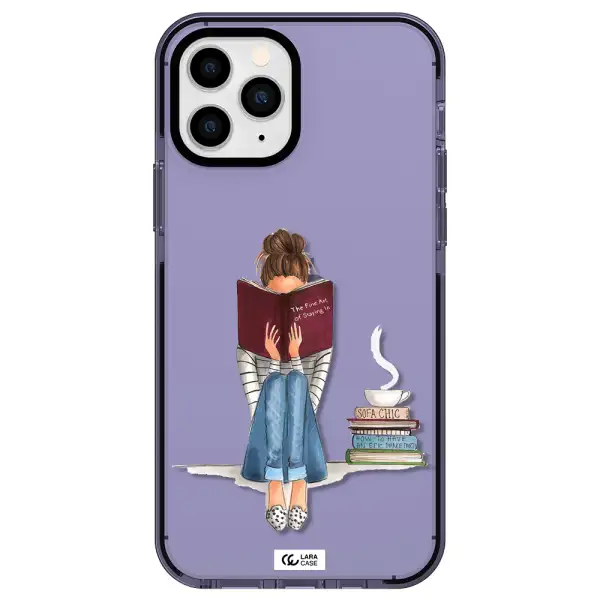 Reading Hobby Girl Apple iPhone 11 pro max impact Lilac Case