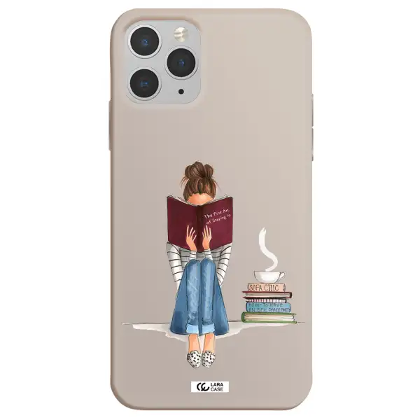 Reading Hobby Girl Apple iPhone 11 pro max Silicone Stone Case