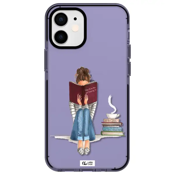 Reading Hobby Girl Apple iPhone 12 mini impact Lilac Case